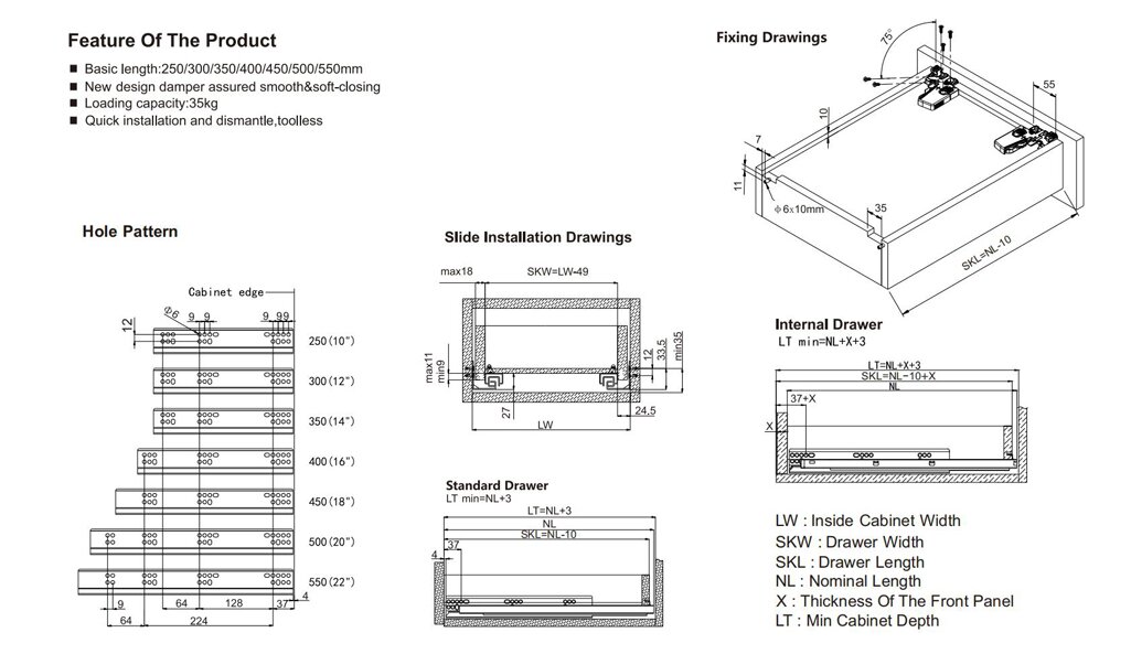 UM-3C23 Undermount Drawing UM-3C23 Undermount