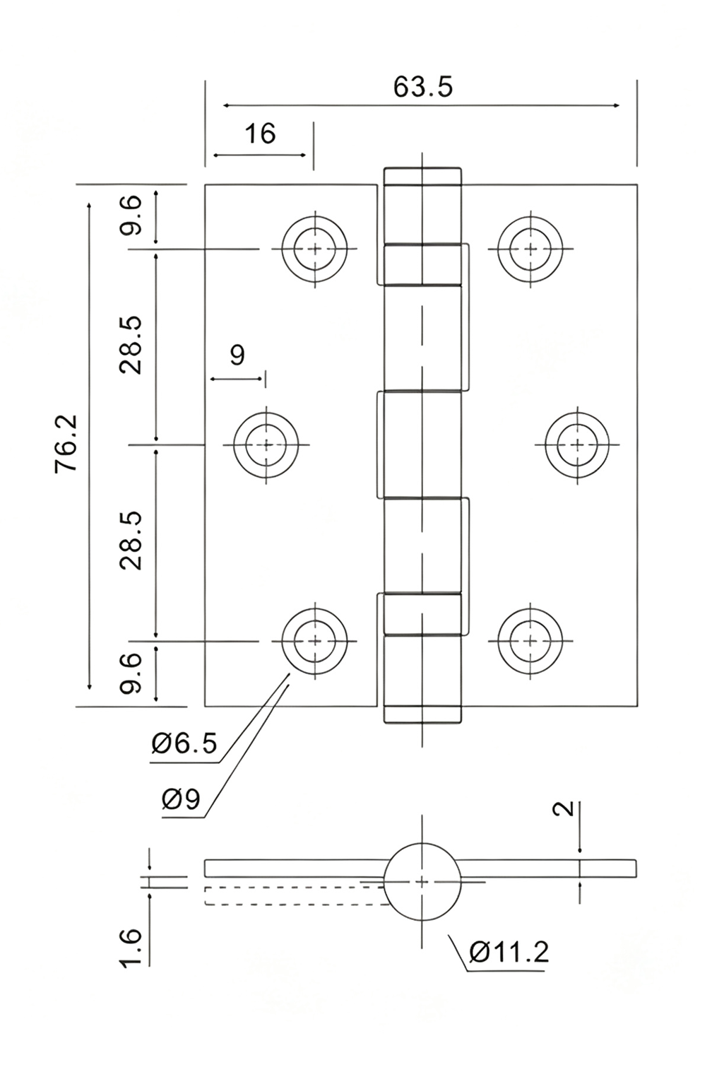 DH-A009 Stainless Steel Hinge