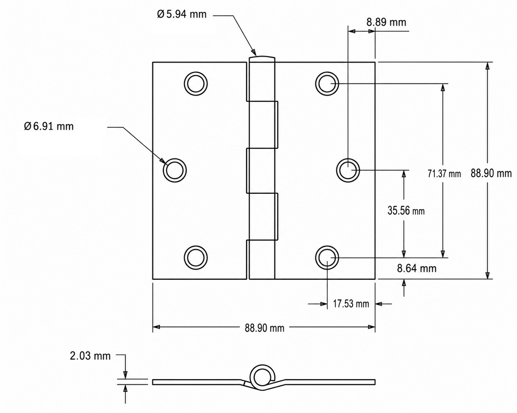 DH-A008 Ball Bearing Hinge