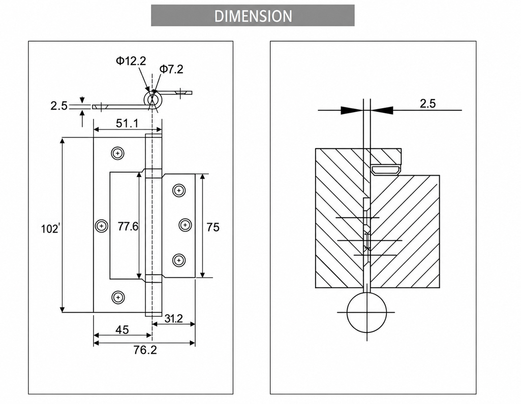 DH-A017 Butterfly Hinge