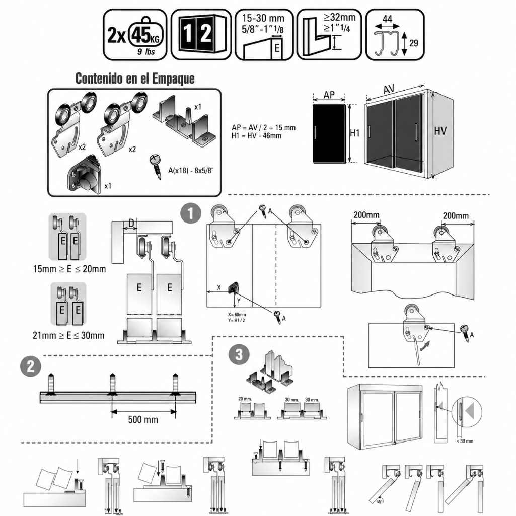 DF-M005 Hanging Roller Installation Guide DF-M005 Hanging Roller