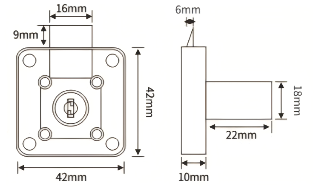 FL-CF18 Stable Cabinet Lock Mounting FL-CF18 Stable Cabinet Lock Mounting