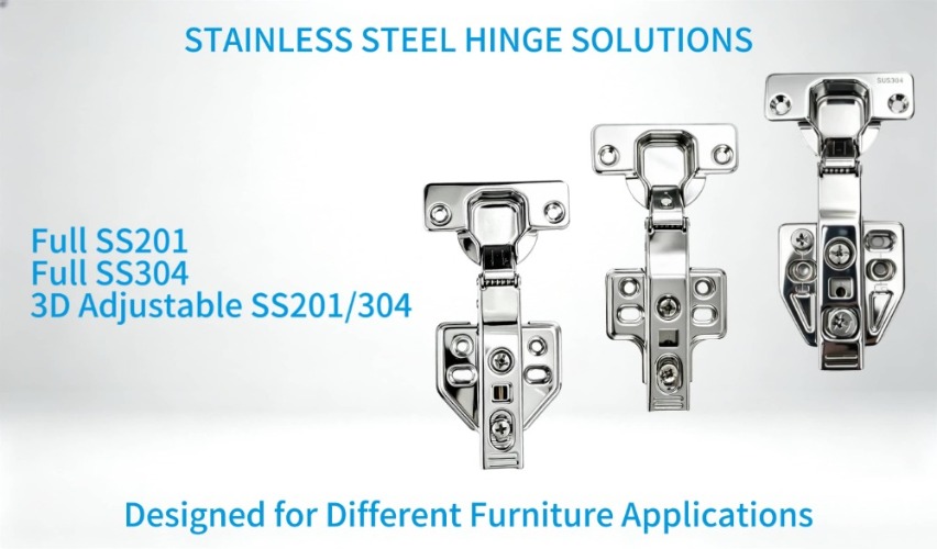 SS304 3D hinge SS201 cabinet hinge
